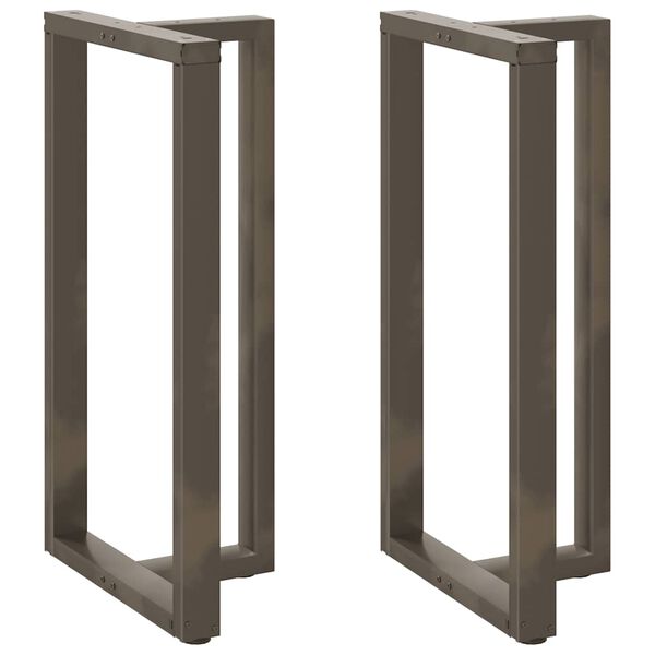 vidaXL Barbordben T-formet 2 stk svart 60x35x(110-111) cm stål