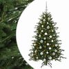 vidaXL Kunstig juletre med julekuler 120 cm 150 LED-lys Varmhvit