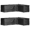 vidaXL L-formet hagemøbeltrekk 2 stk 18 maljer 285x220x80 cm