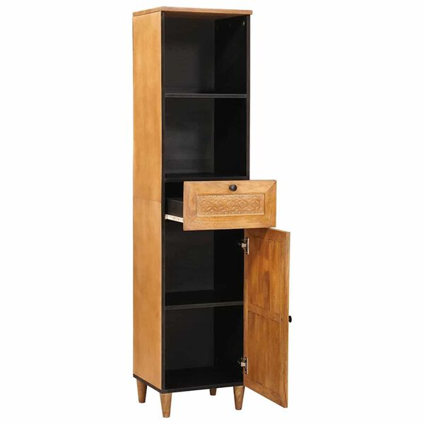 vidaXL Baderomsskap med skuff Lys Brun 38 x 33 x 160 cm Konstruert tre