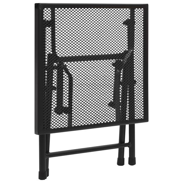 vidaXL Sammenleggbart bord netting 38x38x38 cm stål antrasitt