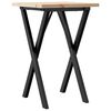 vidaXL Spisebord X-ramme 50x50x75,5 cm heltre furu og st&aring;l