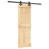 vidaXL Skyved&oslash;r Naturlig og svart 70 x 210 cm Massiv Furu Tre
