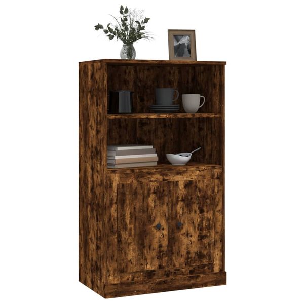 vidaXL Highboard røkt eik 60x35,5x103,5 cm konstruert tre