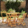 vidaXL Bistrosett 5 pcs Olje naturlig Solid akasietre