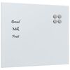 vidaXL Veggmontert magnettavle hvit 60x50 cm herdet glass