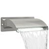vidaXL Bassengfoss med LED Rustfritt St&aring;l 304 30 x 9 x 26 cm S&oslash;lv