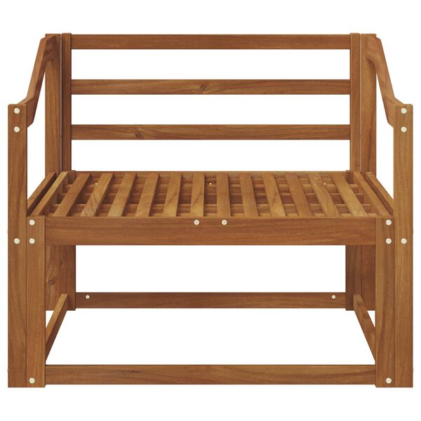 vidaXL Ute Midt Sofa Solid akasietre Naturlig