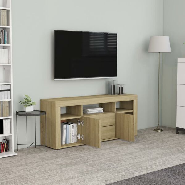 vidaXL TV-benk sonoma eik 120x30x50 cm konstruert tre