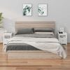 vidaXL Nattbord 2 stk hvit 40x35x49 cm heltre furu