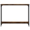 vidaXL Konsollbord røkt eik 100x22,5x75 cm konstruert tre