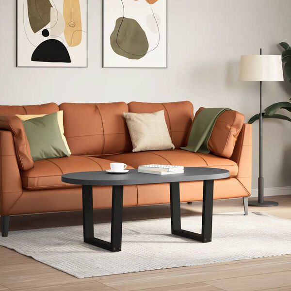 vidaXL Salongbordben V-formet 2 stk svart 50x(42-43,3) cm st&aring;l