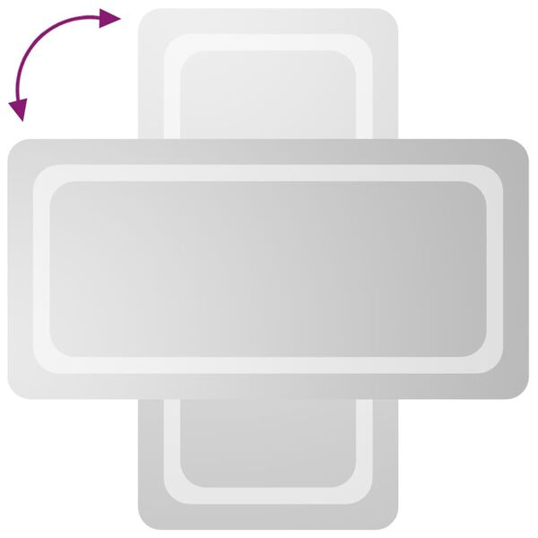 vidaXL Baderomsspeil med LED 40x80 cm