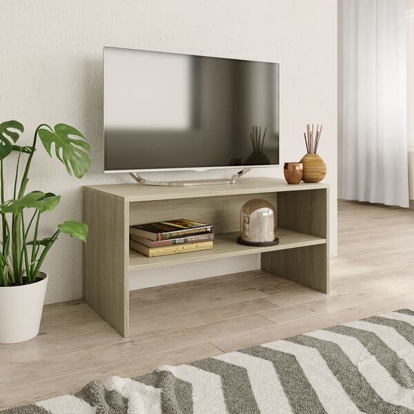 vidaXL TV-benk sonoma eik 80x40x40 cm konstruert tre