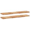 vidaXL Flytende hyller 2 stk 140x30x4 cm oljebehandlet heltre akasie