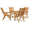 vidaXL Hage Spisegruppe 5 stk. Brun 90 x 90 x 74 cm Solid akasietre