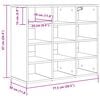 vidaXL Sko Skap med hylle Hvit 77,5 x 30 x 67 cm Konstruert tre