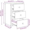 vidaXL Nattbordskap 2 pcs Svart Eik 40 x 36 x 60 cm Massiv Reclaim Tre