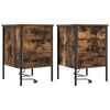 vidaXL Nattbordskap 2 stk. R&oslash;kt eik 42 x 41 x 61 cm Konstruert tre