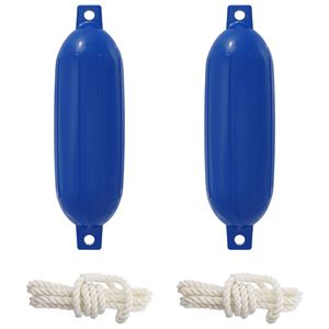 vidaXL B&aring;tfendere 2 stk. &Oslash; 14 x 50 cm Bl&aring; PVC