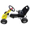 vidaXL Pedal-go-kart gul