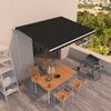 vidaXL Automatisk uttrekkbar markise 450x350 cm antrasitt