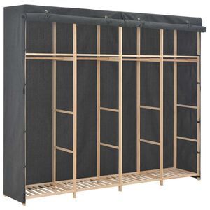 vidaXL Garderobeskap gr&aring; 200x40x170 cm stoff