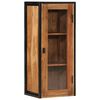 vidaXL Veggskap for baderom 40x30x90 cm heltre akasie og jern