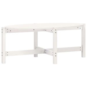 vidaXL Salongbord hvit 118x63x45 cm heltre furu
