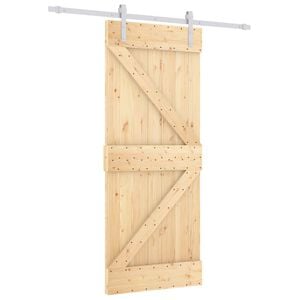vidaXL Skyved&oslash;r Naturlig og Hvit 80 x 210 cm Heltre furu