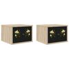 vidaXL Vegghengt nattbord BREMEN 2 stk. Sonoma eik 36 x 33 x 25 cm