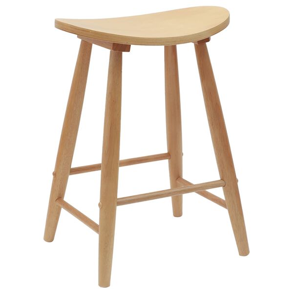 vidaXL Spisestoler 2 pcs Naturlig 46 x 37 x 63 cm Solid Gummitre