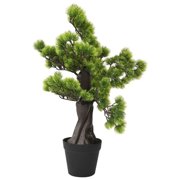 vidaXL Kunstig furubonsai med potte 60 cm gr&oslash;nn