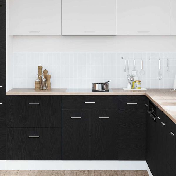 vidaXL Hengende skap Svart Eik 60 x 46 x 81,5 cm Konstruert tre