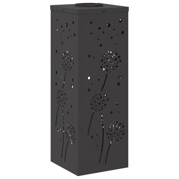 vidaXL Solenergi LED stibelys 2 pcs Svart Kaldvalset st&aring;l