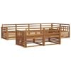 vidaXL Utend&oslash;rs sofa-sett 7 pcs Naturlig Solid akasietre