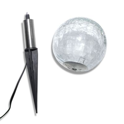 vidaXL Soldrevet kule 3 stk LED hagelys med jordspyd og solcellepanel