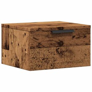 vidaXL Veggmontert nattbord gammelt tre 34x30x20 cm