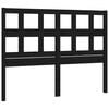 vidaXL Sengegavl svart 205,5x4x100 cm heltre furu