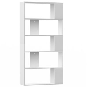 vidaXL Bokhylle/Romdeler hvit 80x24x159 cm konstruert tre