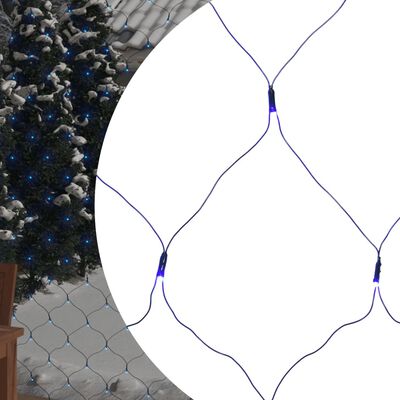vidaXL Julenettlys blå 3x3 m 306 lysdioder innendørs og utendørs
