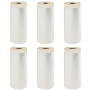 vidaXL St&oslash;vduk med klebrig tape 6 stk. Gjennomsiktig 140 x 3300 cm