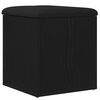 vidaXL Oppbevaringsbenk Svart Eik 42 x 42 x 45 cm Konstruert tre