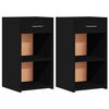 vidaXL Nattbord 2 stk svart 35x34x65 cm konstruert tre