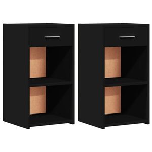 vidaXL Nattbord 2 stk svart 35x34x65 cm konstruert tre