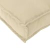 vidaXL Pallepute for sete 4 pcs Beige 40 x 40 x 8 cm Oxford-stoff