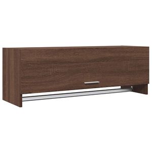 vidaXL Garderobe brun eik 100x32,5x35 cm konstruert tre