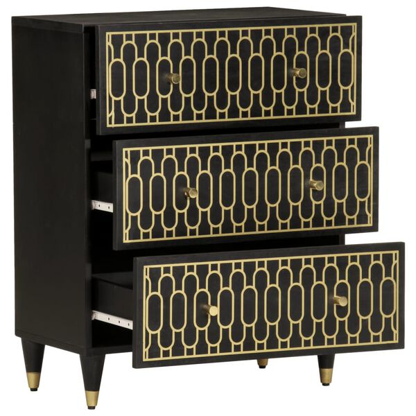 vidaXL Sideskap 2 stk 60x33x75 cm heltre mango