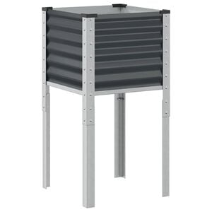 vidaXL Hagepotte antrasitt 45x45x88 cm st&aring;l