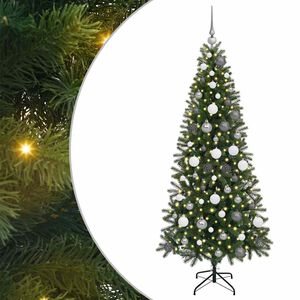 vidaXL Kunstig juletre med 300 LED med stativ gr&oslash;nn 180 cm PE og PVC